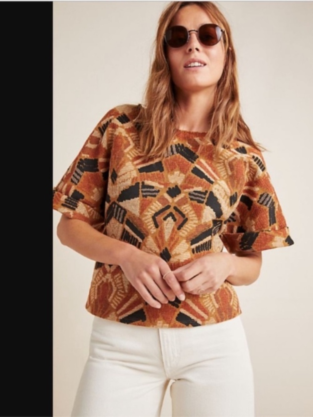Anthropologie Dolan Brown Tribal Seraphina Textured
